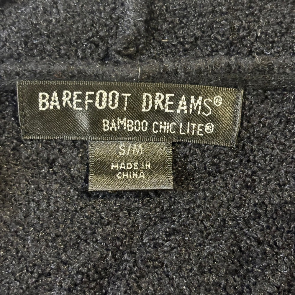 Barefoot Dreams Bamboo Chic Lite Cardigan 436 Carbon Black Waterfall Wrap S/M - Picture 6 of 11